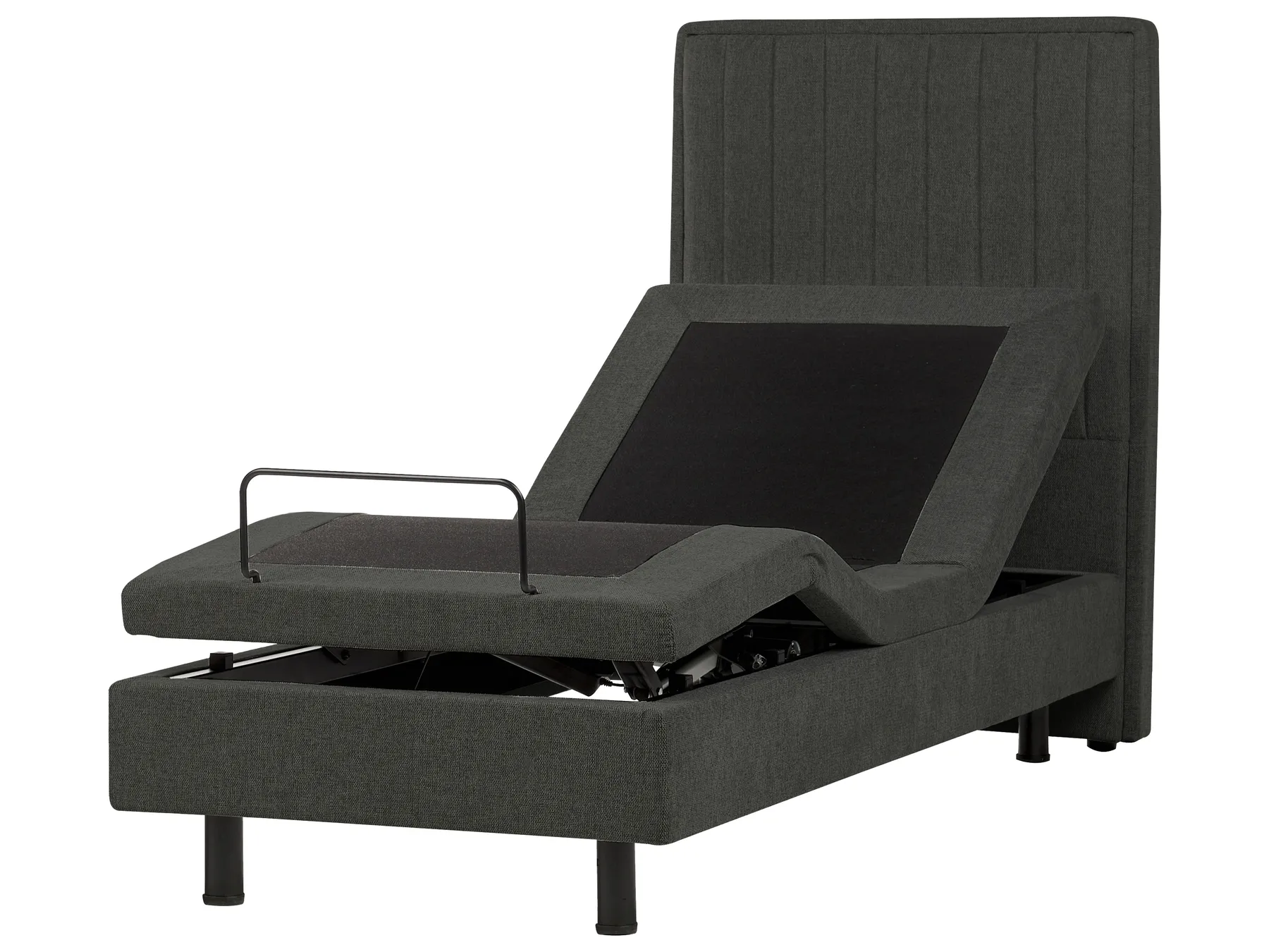 Adjustable Bed Fabric DUKE II 80 x 200 cm (EU Small Single) Dark Grey_987326