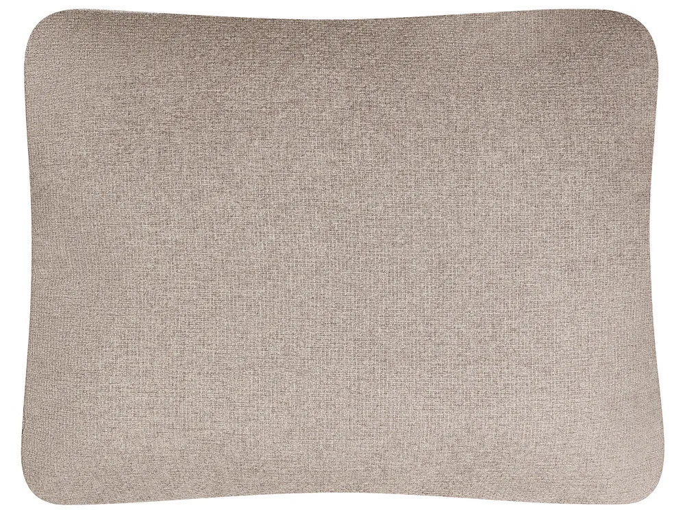 Corner Sofa Bed 3 Seater NASSJO with Storage Faux Linen Light Brown Left Hand_999847