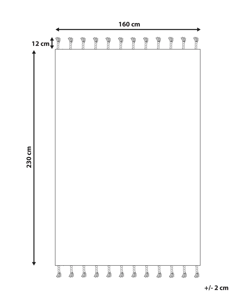 Tappeto BADEMLI Bianco sporco 160 x 230 cm_846527