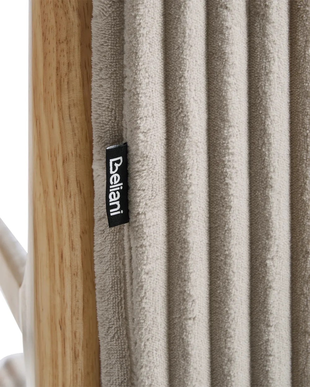 Poltrona SORSELE Velluto a coste Beige_1019396