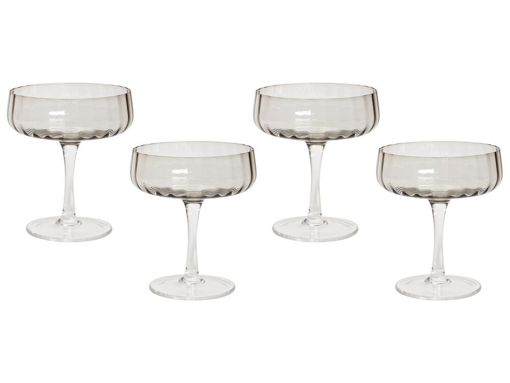 Set di 4 coppe da champagne QUARTZ 170 ml Grigio