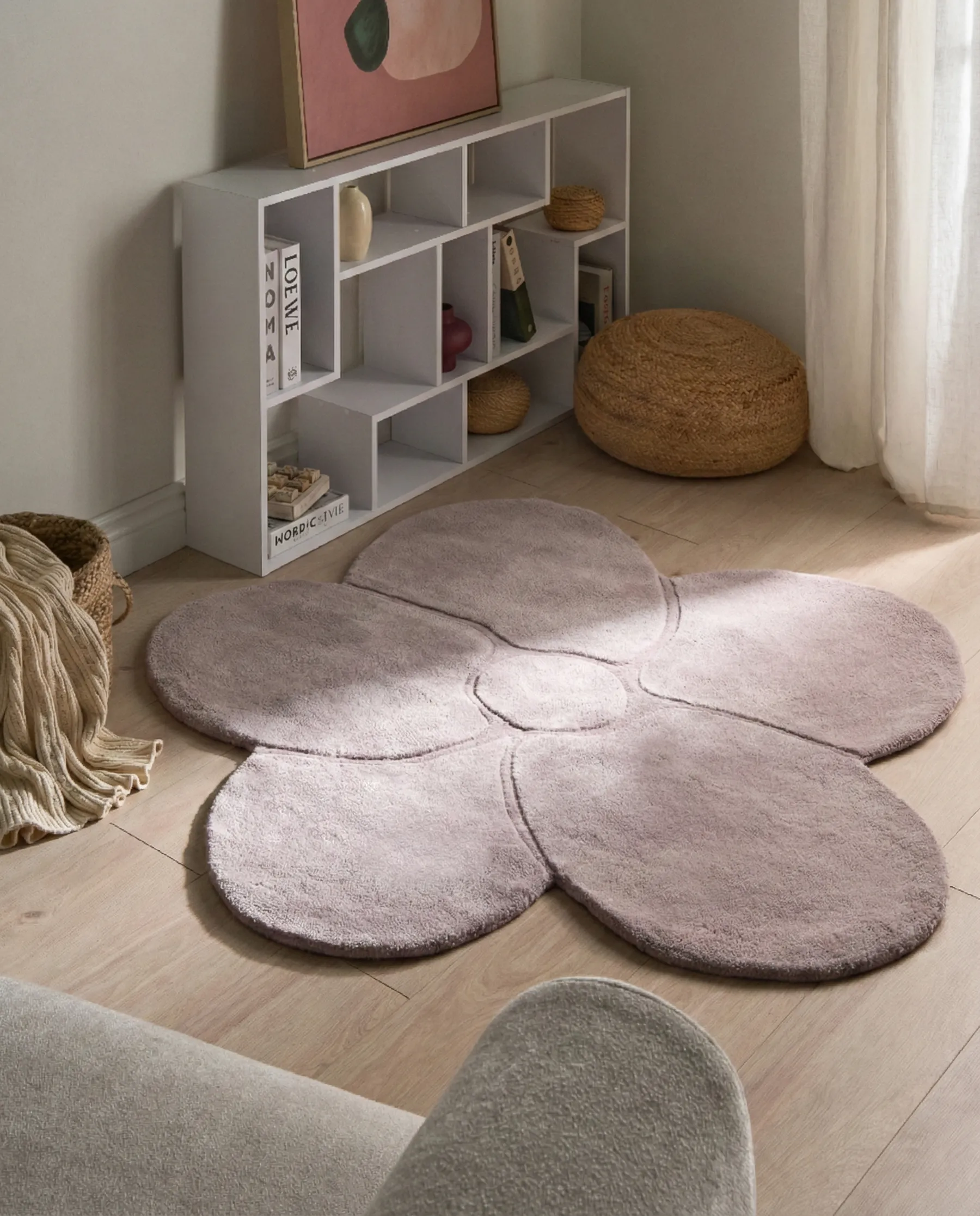 Rug KOKKINI Violet ø 140 cm Wool_1059557