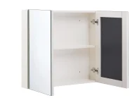 Szafka łazienkowa wisząca z lustrem NAVARRA 80 cm 70 cm Biały_811261