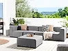 Sofá de jardín con otomana 4 plazas AREZZO modular Gris