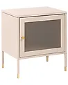 Bedside Table OSSETT Metal Beige