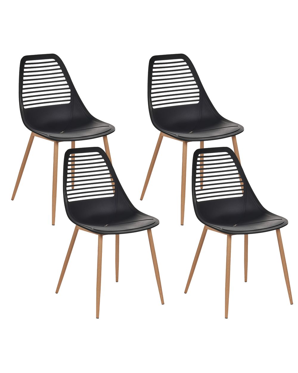 Lot de 4 chaises de salle à manger MONTELLO Noir