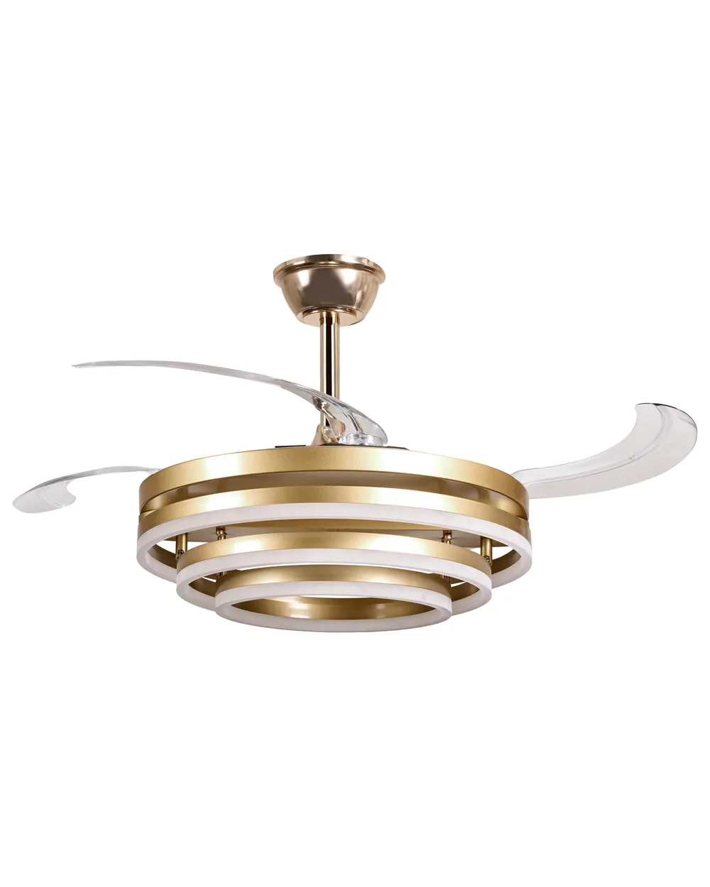 Ceiling Fan with Light AUCILLA with Remote LED Gold