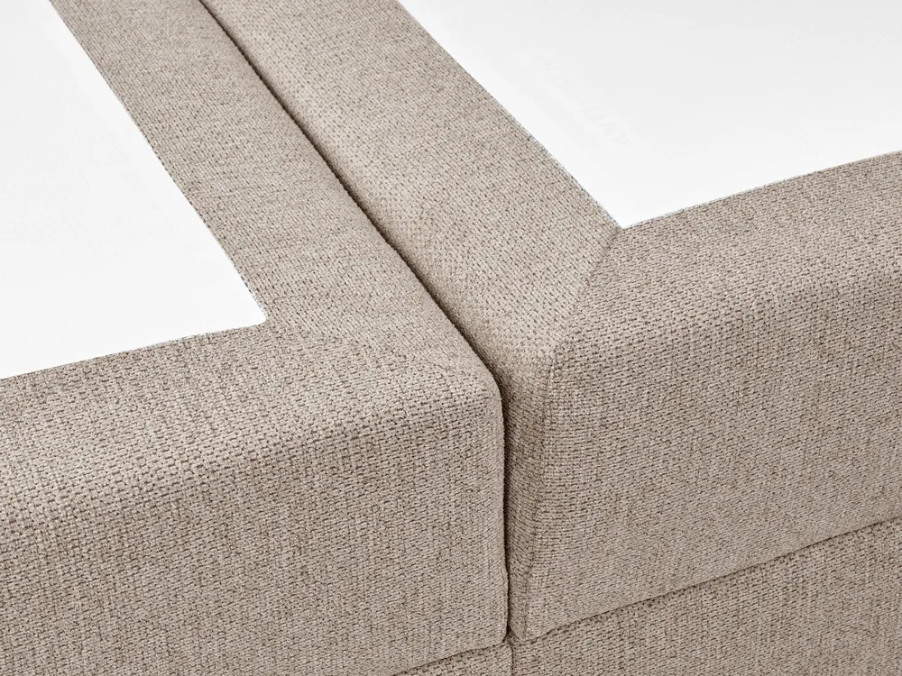 Boxspringbett mit Stauraum MAJOR Stoff Taupe 140 x 200 cm_1028158