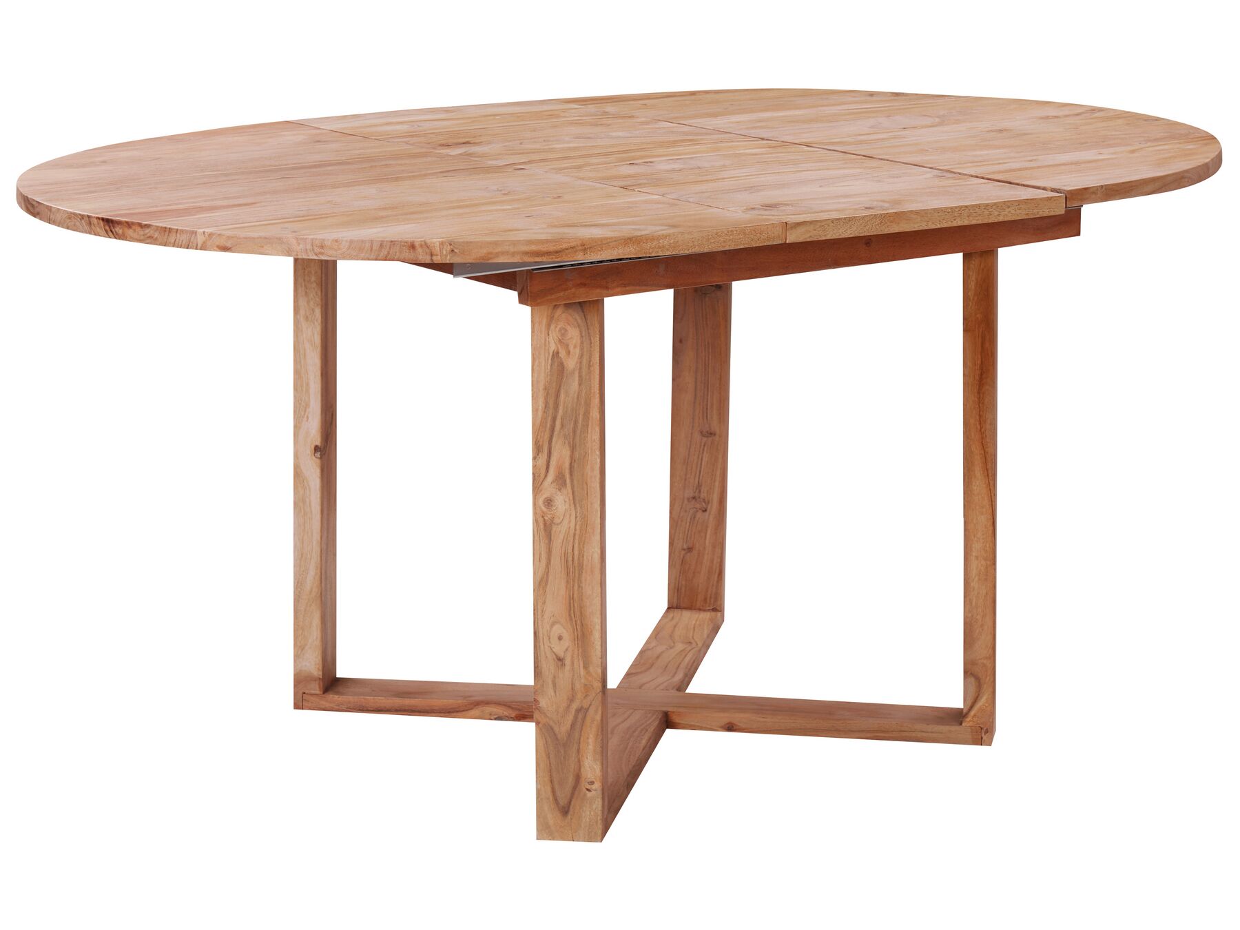 Extending Acacia Wood Dining Table 116/156 x 116 cm Light LEXINGTON_923729