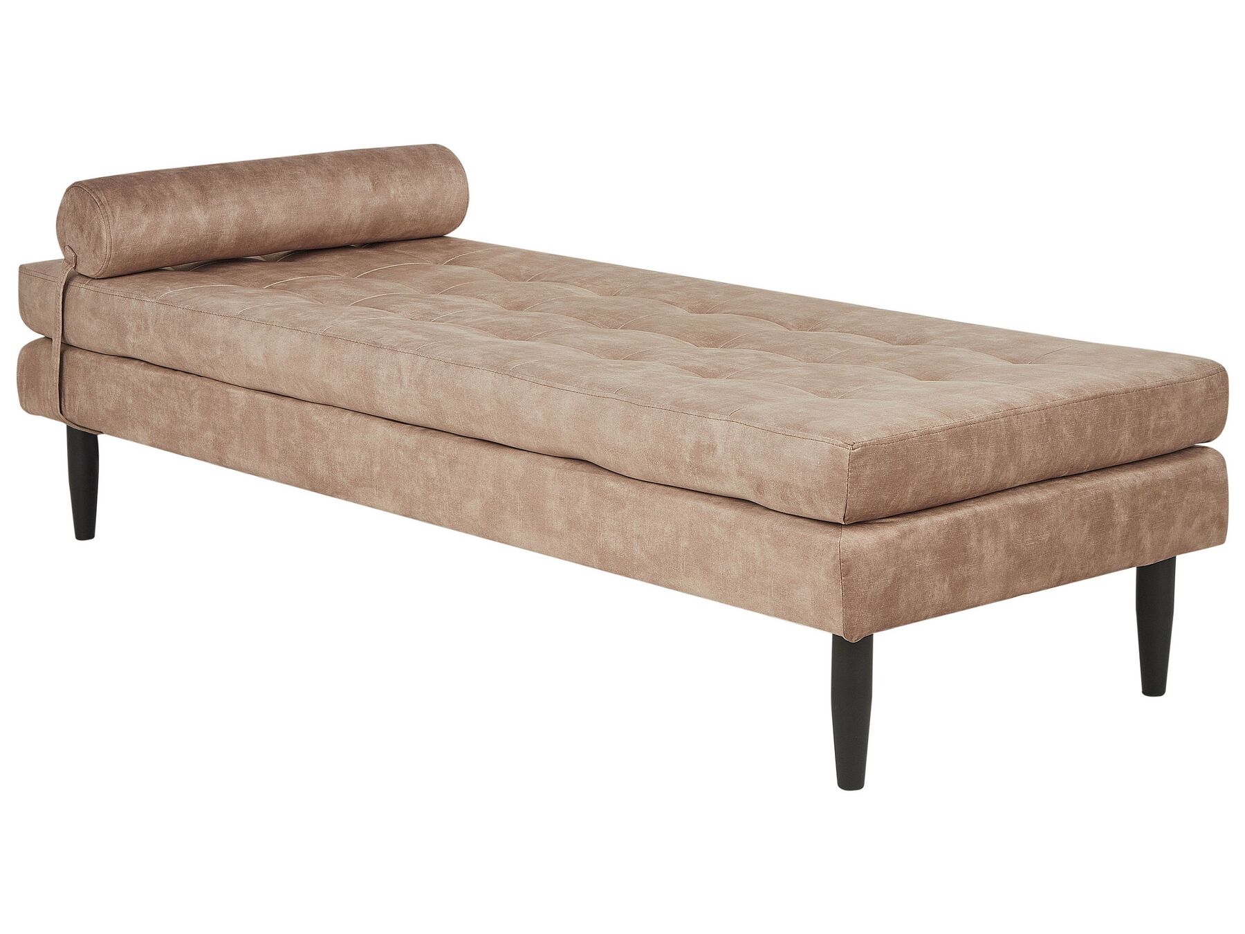 Chaise longue fluweel taupe USSEL_925573