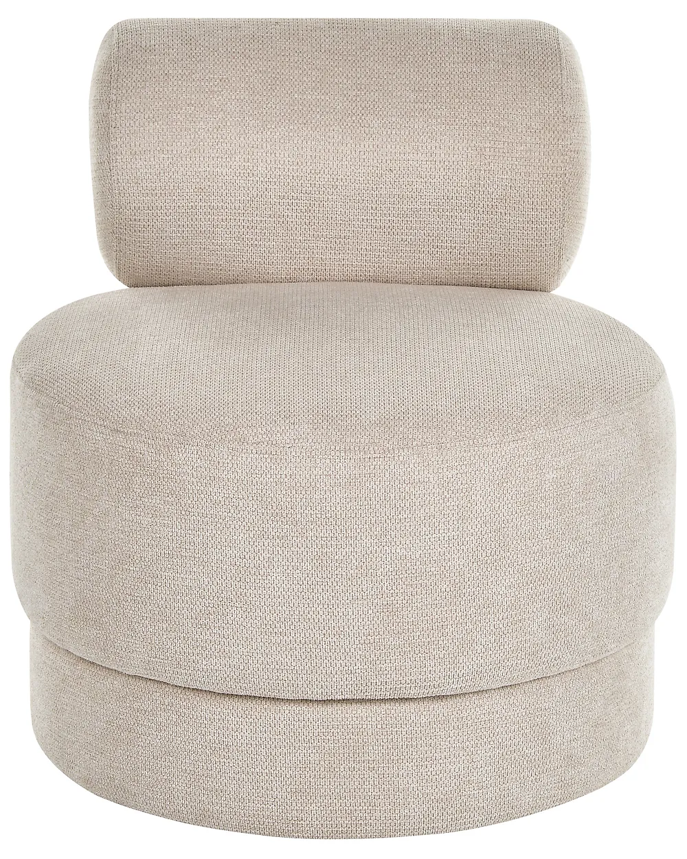 Swivel Armchair KARVIA  Fabric Light Beige_1165205