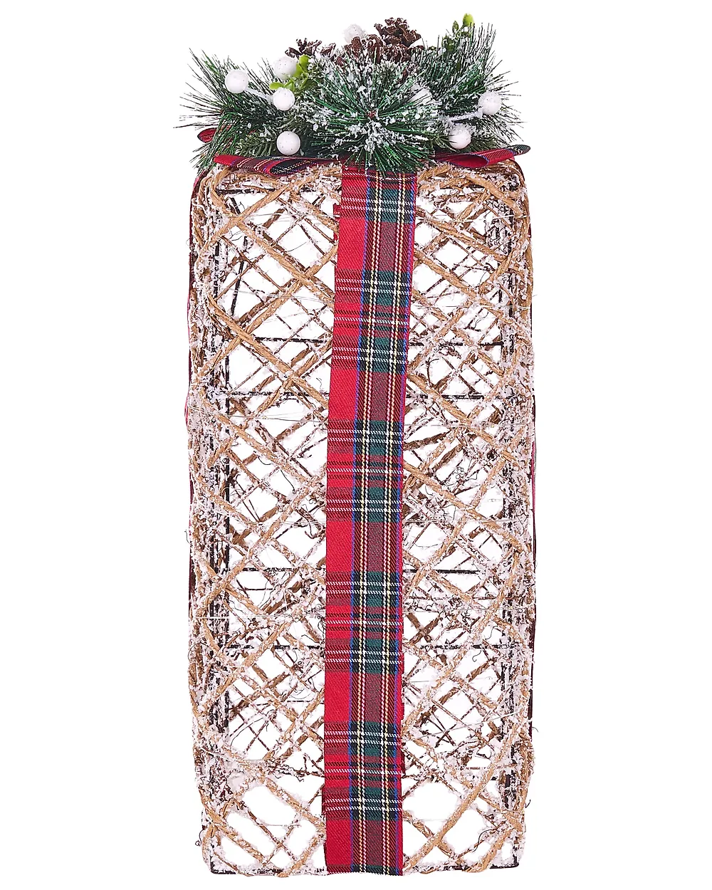 Set of 3 Christmas Decorations LED KAUSALA 65/55/45 cm Christmas Gifts Brown_1179611