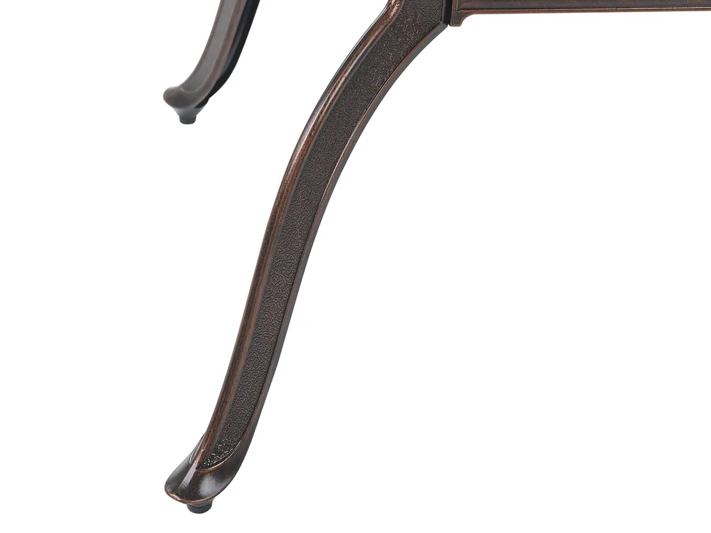 Stół ogrodowy LIZZANO 165 cm 102 cm Metal Ciemnobrązowy_765538