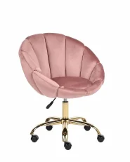 Sedia da scrivania ANNABELLE Velluto Rosa_1154783
