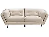Sofá 3 plazas LENVIK Terciopelo Beige claro