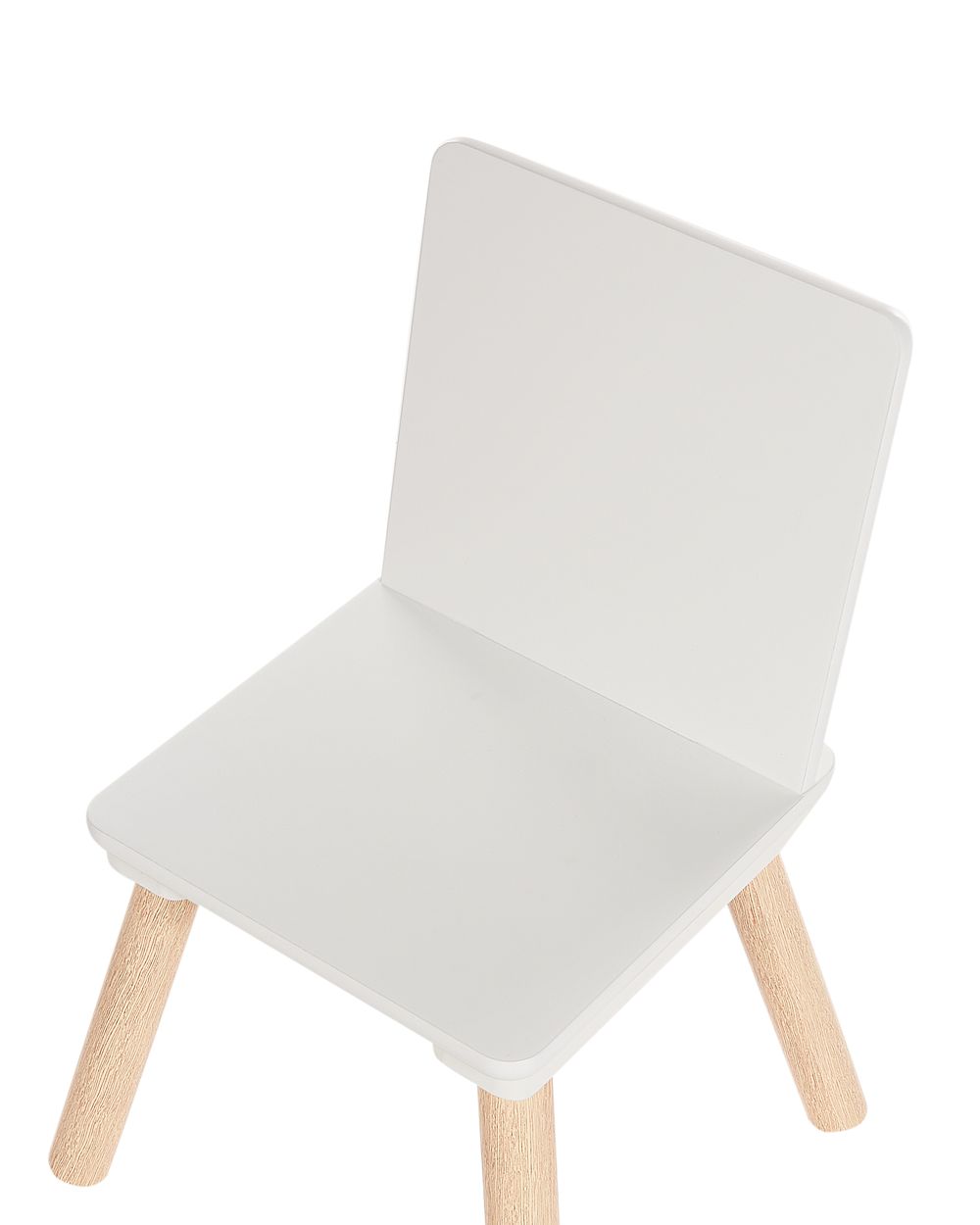 Set Tavolo E 2 Sedie Per Bambini B. Spaces - Gambe In Legno Naturale - Design Moderno Menta/Avorio