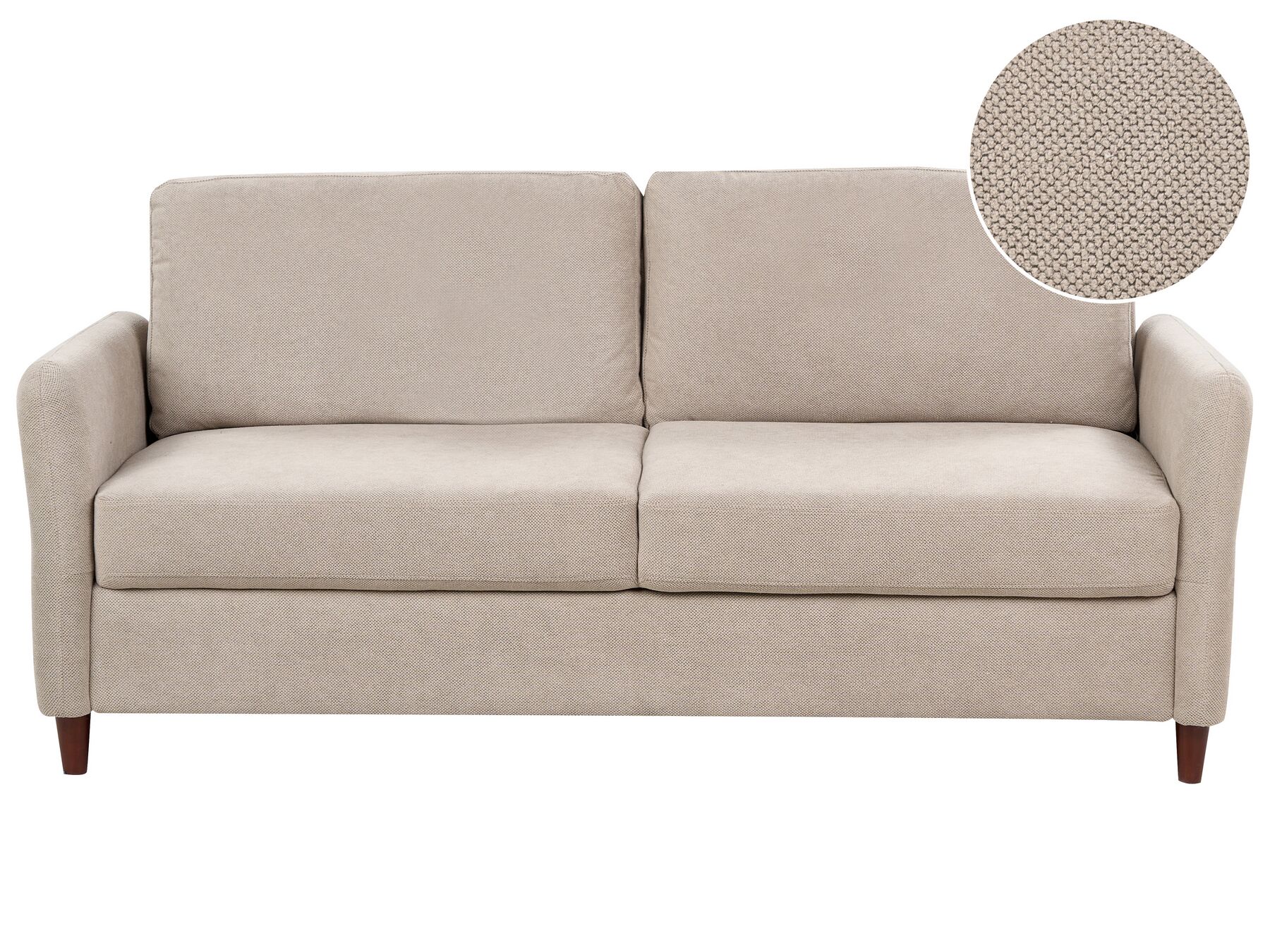 3 Seater Fabric Sofa with Storage Taupe MARE_918596