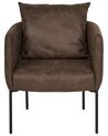 Fauteuil en similicuir marron foncé MALMOS_931346