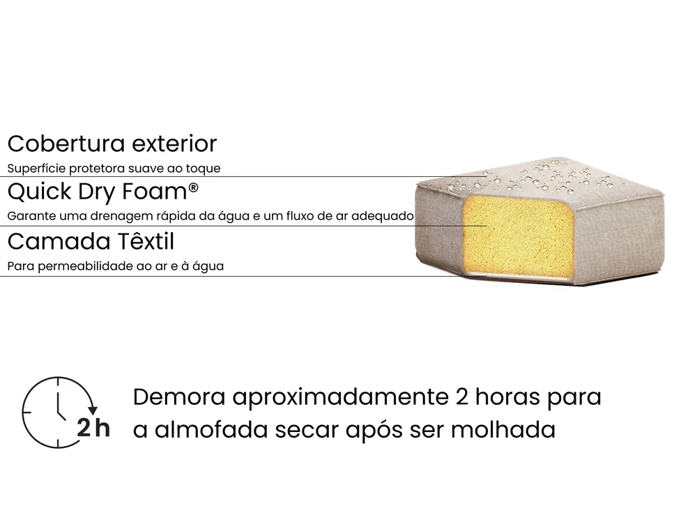 Sofá de jardim 2 lugares ROVIGO Creme_968952