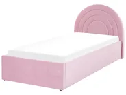 Kids Ottoman Bed ANET Velvet Pink 90 x 200 cm (EU Single)_860723