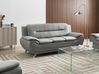 Sofa 3 Seater LEIRA Faux Leather Grey
