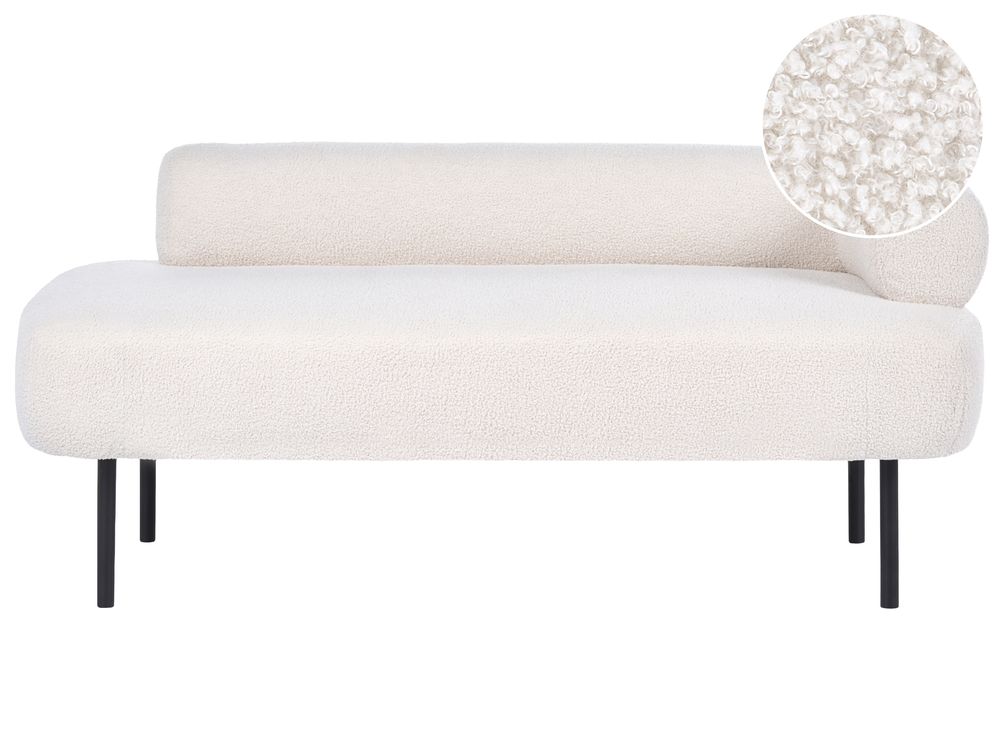 Right-Hand Chaise Longue MIRMANDE Boucle Off-White