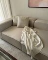 Faux Fur Cushion 45 x 45 cm Beige PILEA_921415