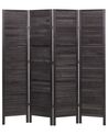 4-panelowy składany parawan pokojowy drewniany 170 x 163 cm ciemnobrązowy AVENES_874057
