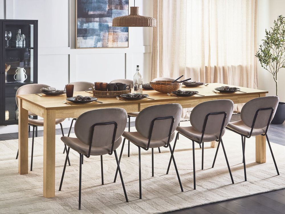 Table de salle à manger extensible MADURA Frêne naturel 160/240 cm 90 cm