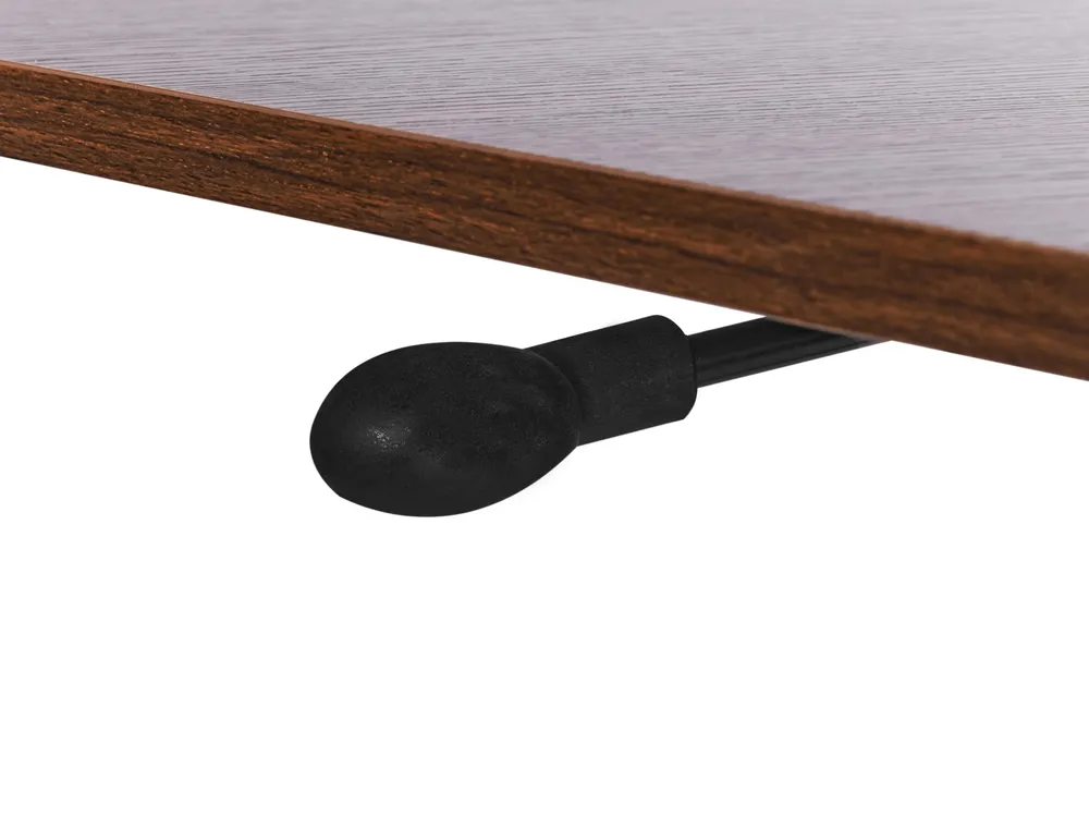Regulowany stolik pod laptopa ACADEMIA 65 cm 48 cm z kółkami Ciemnobrązowy_946130