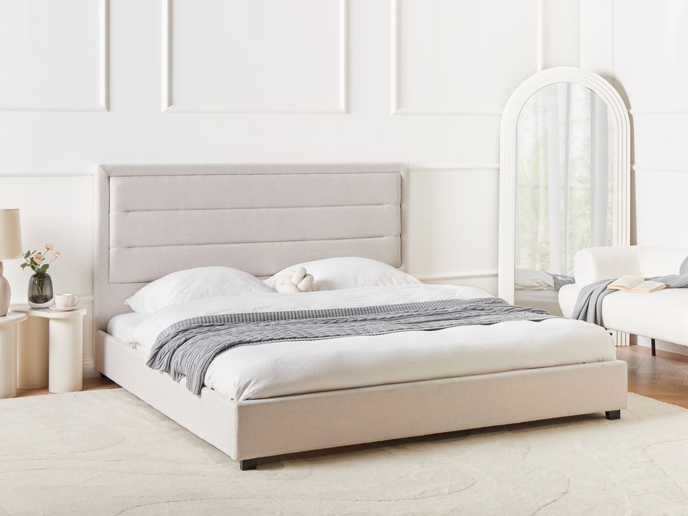 Bed Fabric ROUEN 180 x 200 cm (EU Super King) Light Beige