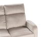 Soffa manuell recliner 3-sits sammet beige VERDAL_921745