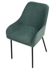 Set of 2 Dining Chairs LOVERNA Corduroy Green_970538