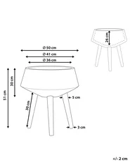 Vaso per piante rialzato VARDIANI 50 cm Oro_808820