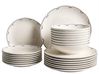 Set of 24 Dinnerware CHAROLI Porcelain White/ Blue