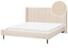 Boucle EU Super King Size Bed Beige VILLETTE_882692