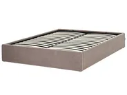 Ottoman Bed without Headboard DINAN Boucle Taupe 140 x 200 cm (EU Double)_1061927