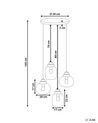 4 Light Glass Pendant Lamp Light Grey ZAYANDE_934774