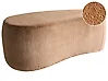 Pouffe BAYARD Faux Fur Light Brown