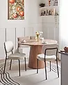 Set of 2 Dining Chairs LOLETA Fabric Light Beige