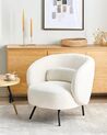 Fauteuil en bouclé blanc MAKELA_927681