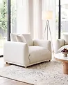 Armchair LUVOS Fabric Off-White