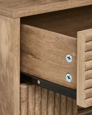 2 Drawer Bedside Table RONGE Light Brown_1042639