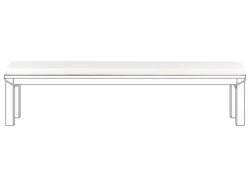 Bench Seat Pad Cushion MONSANO 168 x 35 cm Off-White