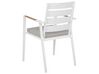 Gartenmöbel Set Aluminium weiß 6-Sitzer Auflagen grau VALCANETTO/TAVIANO_922661