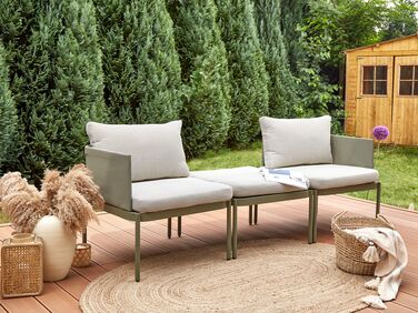 2 Seater Convertible Garden Sofa Set Green TERRACINA