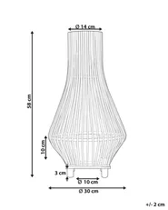 Lantern LEYTE 58 cm Willow Wood Light Brown_892154