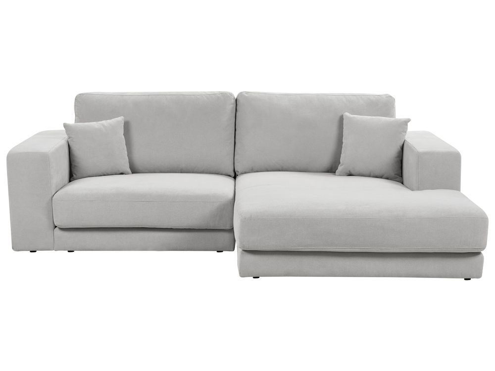 Corner Sofa LOFOTEN Fabric Light Grey Left Hand