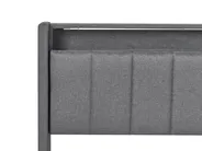Bed with LED BEAULIEU Fabric Dark Grey 160 x 200 cm (EU King Size) with USB Port with Storage_993606