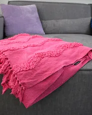 Blanket KHARI Cotton 125 x 150 cm Pink_1020067
